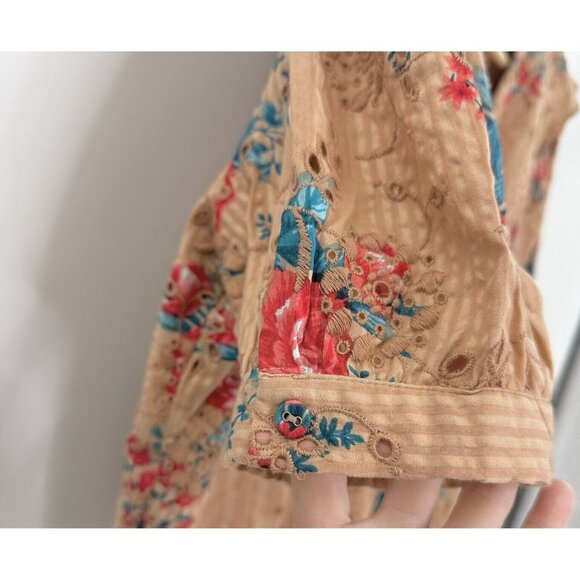 Walter Baker Women’s Irma Top In Bontanic Eyelet Blouse Boho Size XL - Picture 7 of 13